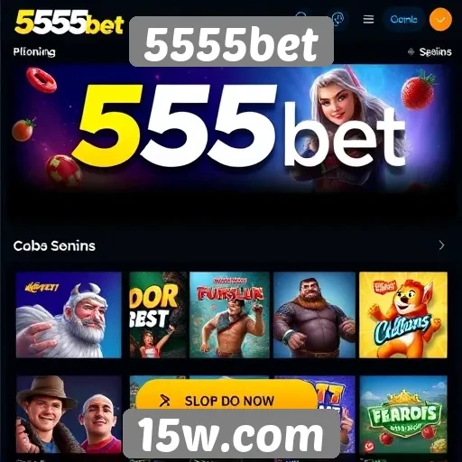 Variedade de jogos disponíveis na plataforma 5555bet